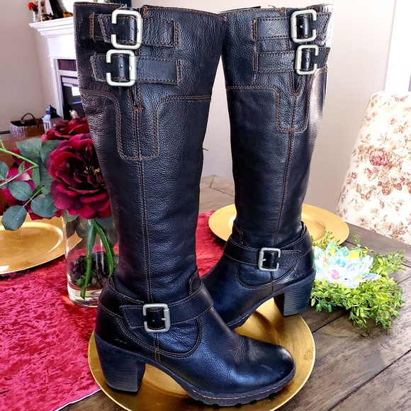 Born Shoes - 🖤LAST CHANCE❌BORN Leather Moto Style Chunky Boots